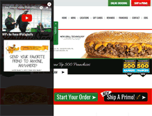 Tablet Screenshot of primohoagies.com